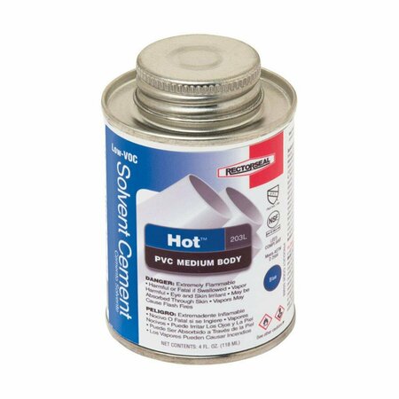STICKY SITUATION 4 oz Hot Blue Solvent Cement for PVC ST3334648